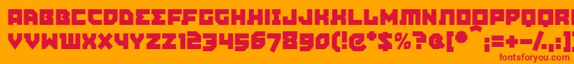 フォントAGITPM   – オレンジの背景に赤い文字