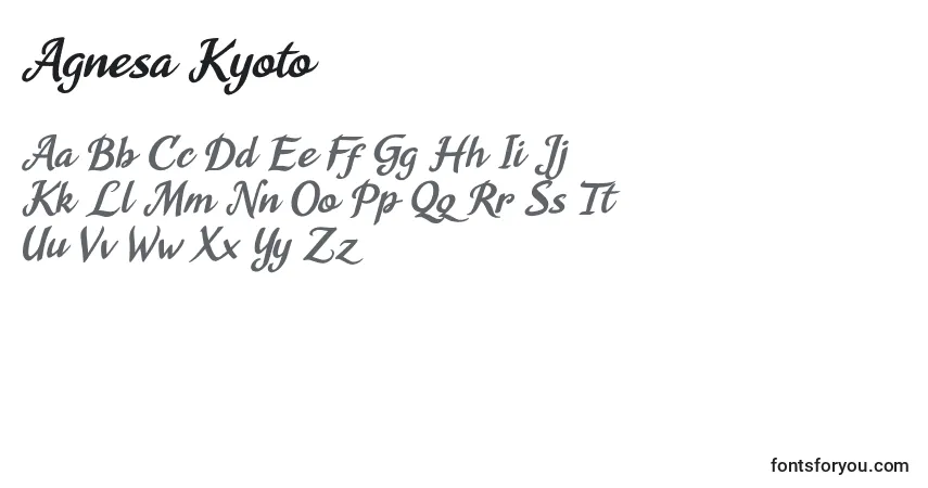 Agnesa Kyoto Font – alphabet, numbers, special characters