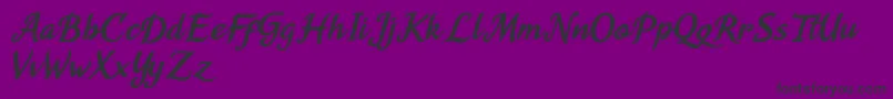 Agnesa Kyoto Font – Black Fonts on Purple Background