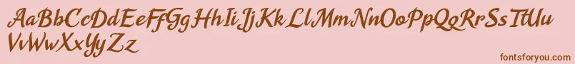 Agnesa Kyoto Font – Brown Fonts on Pink Background