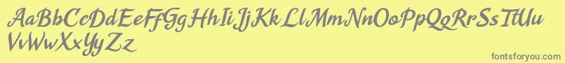 Agnesa Kyoto Font – Gray Fonts on Yellow Background