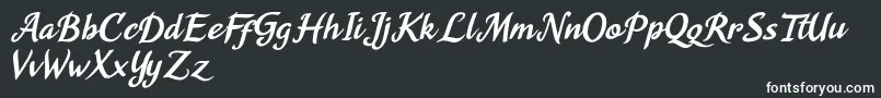 Agnesa Kyoto Font – White Fonts on Black Background