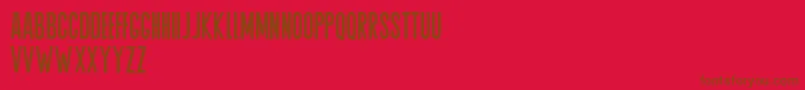 Agrem-Schriftart – Braune Schriften auf rotem Hintergrund