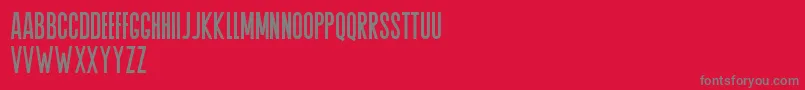 Weitere Informationen zur Agrem-Schriftart Agrem-Schriftart – Graue Schriften auf rotem Hintergrund