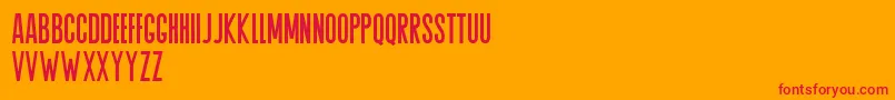 Шрифт Agrem – красные шрифты на оранжевом фоне