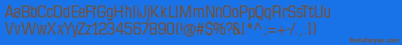 Mkseriftallx Font – Brown Fonts on Blue Background