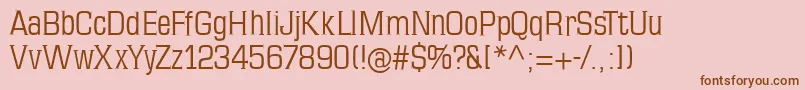 Mkseriftallx Font – Brown Fonts on Pink Background