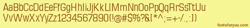 Mkseriftallx Font – Brown Fonts on Yellow Background