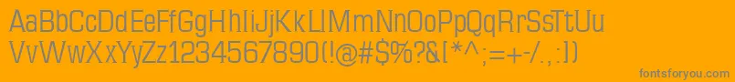 Mkseriftallx Font – Gray Fonts on Orange Background