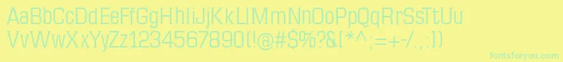 Mkseriftallx Font – Green Fonts on Yellow Background