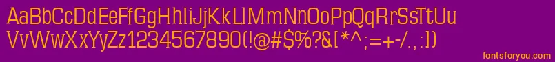 Шрифт Mkseriftallx – оранжевые шрифты на фиолетовом фоне