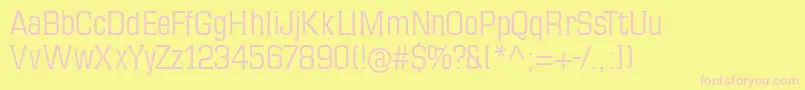 Mkseriftallx Font – Pink Fonts on Yellow Background