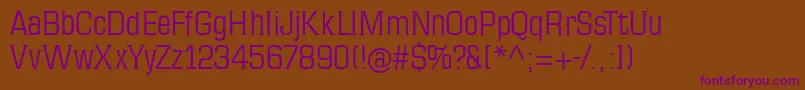 Mkseriftallx Font – Purple Fonts on Brown Background