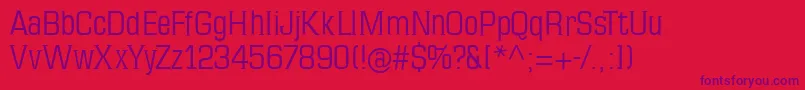 Mkseriftallx Font – Purple Fonts on Red Background