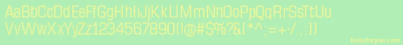 Mkseriftallx Font – Yellow Fonts on Green Background