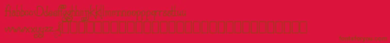 Agrifan Demo Font – Brown Fonts on Red Background