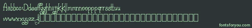 Fonte Agrifan Demo – fontes verdes em um fundo preto