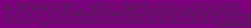 Agrish Demo-fontti – mustat fontit violetilla taustalla