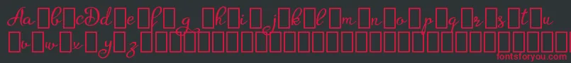 Agrish Demo Font – Red Fonts on Black Background