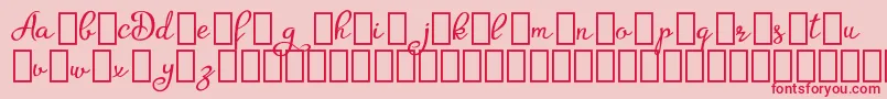 Agrish Demo-Schriftart – Rote Schriften auf rosa Hintergrund