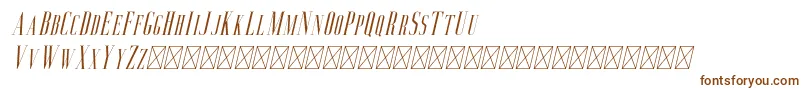 フォントAguero Serif Italic – 白い背景に茶色のフォント