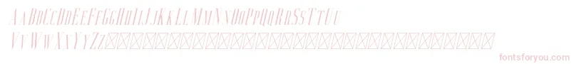 Czcionka Aguero Serif Italic – różowe czcionki na białym tle
