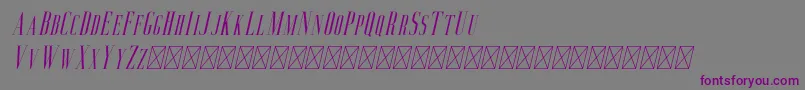 フォントAguero Serif Italic – 紫色のフォント、灰色の背景