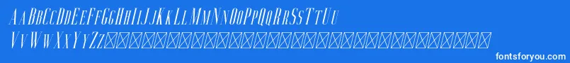 Aguero Serif Italic Font – White Fonts on Blue Background