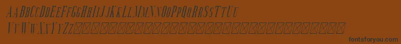 Fonte Aguero Serif Italic – fontes pretas em um fundo marrom