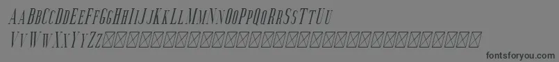 フォントAguero Serif Italic – 黒い文字の灰色の背景