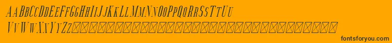 Aguero Serif Italic-fontti – mustat fontit oranssilla taustalla