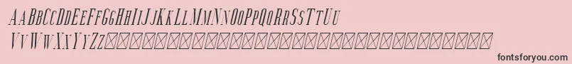 Fonte Aguero Serif Italic – fontes pretas em um fundo rosa