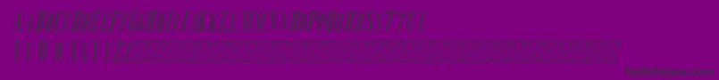 Fonte Aguero Serif Italic – fontes pretas em um fundo violeta