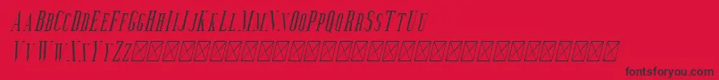 フォントAguero Serif Italic – 赤い背景に黒い文字