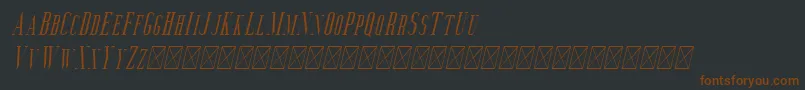 Aguero Serif Italic-fontti – ruskeat fontit mustalla taustalla
