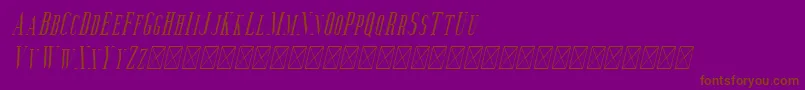 Шрифт Aguero Serif Italic – коричневые шрифты на фиолетовом фоне