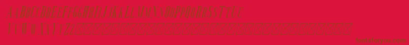 Czcionka Aguero Serif Italic – brązowe czcionki na czerwonym tle