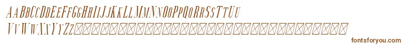 フォントAguero Serif Italic – 茶色のフォント
