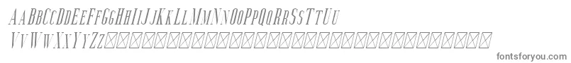 フォントAguero Serif Italic – 白い背景に灰色の文字