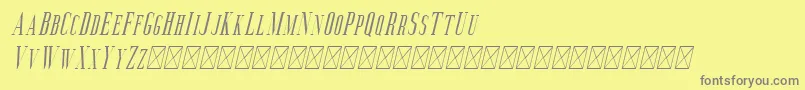 フォントAguero Serif Italic – 黄色の背景に灰色の文字