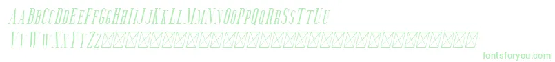 フォントAguero Serif Italic – 白い背景に緑のフォント