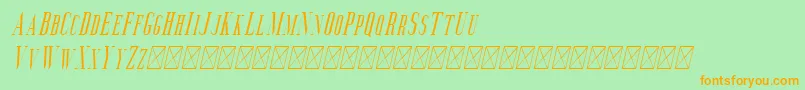 Aguero Serif Italic Font – Orange Fonts on Green Background