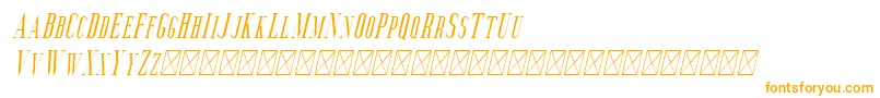 Aguero Serif Italic Font – Orange Fonts on White Background