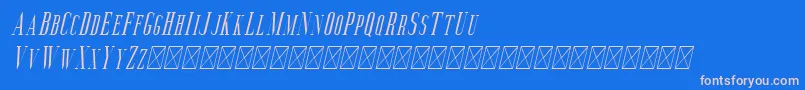 Aguero Serif Italic-fontti – vaaleanpunaiset fontit sinisellä taustalla