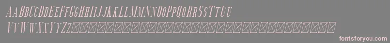 フォントAguero Serif Italic – 灰色の背景にピンクのフォント