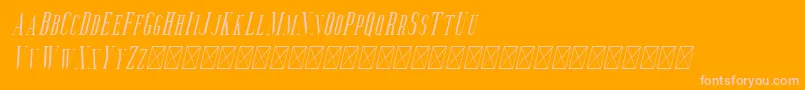 フォントAguero Serif Italic – オレンジの背景にピンクのフォント