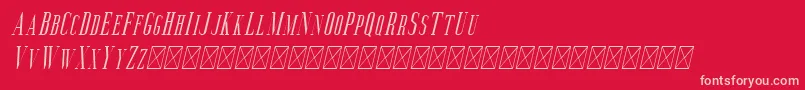 フォントAguero Serif Italic – 赤い背景にピンクのフォント