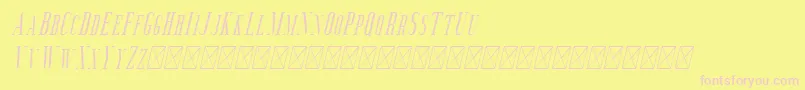 Aguero Serif Italic Font – Pink Fonts on Yellow Background