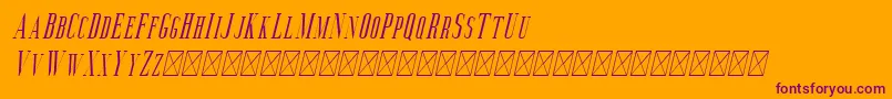 Шрифт Aguero Serif Italic – фиолетовые шрифты на оранжевом фоне