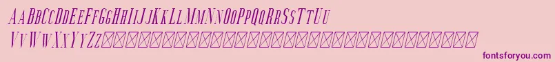 Aguero Serif Italic Font – Purple Fonts on Pink Background